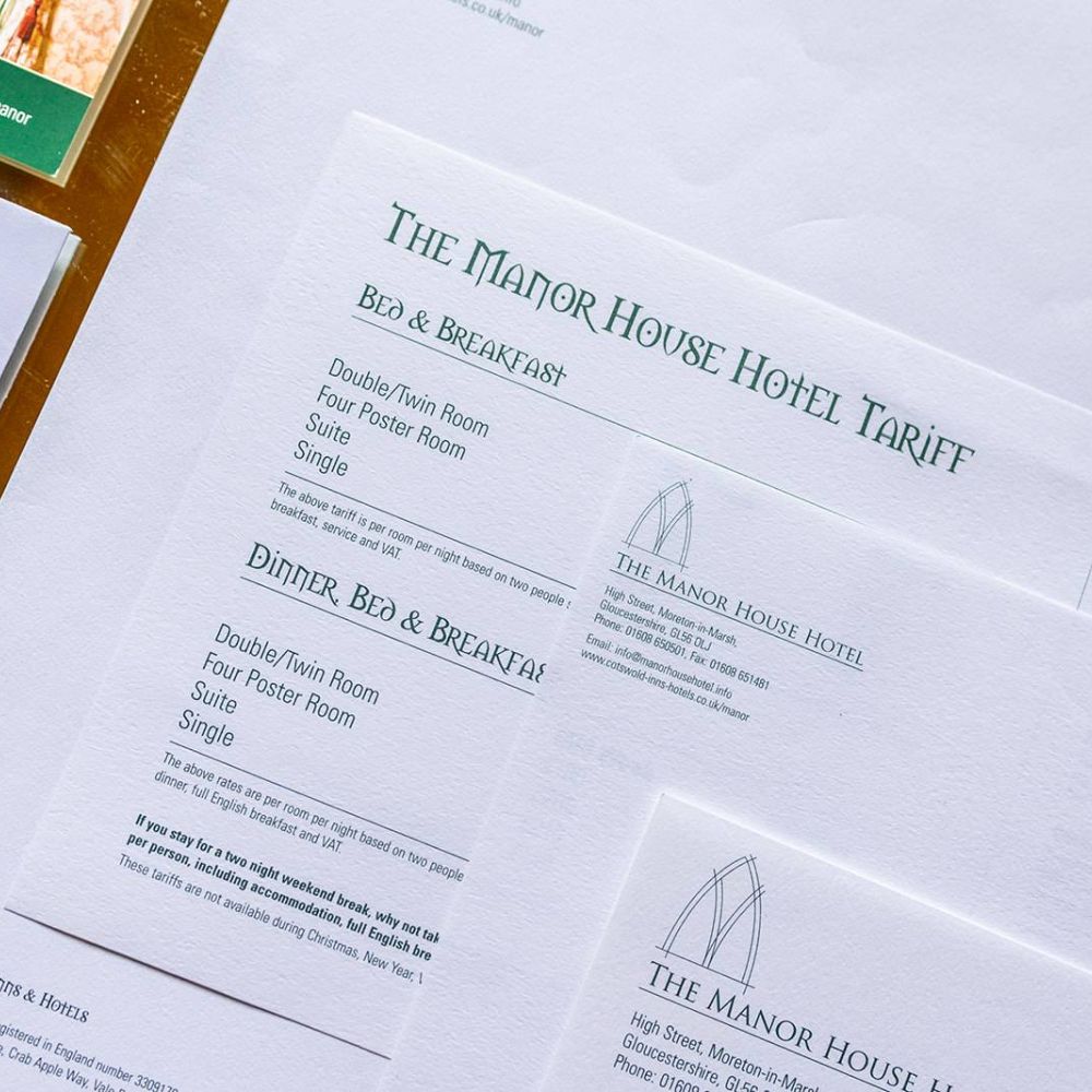 Manor House branding, design and print