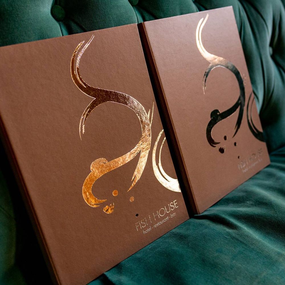 Fishouse branding, menu print and design